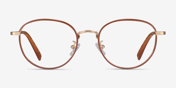 Kofu Brown Gold Acetate Eyeglass Frames from EyeBuyDirect