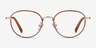 Kofu Brown Gold AcétateMontures de lunettes de vue d'EyeBuyDirect, Vue de Face