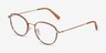 Kofu Brown Gold AcétateMontures de lunettes de vue d'EyeBuyDirect, Vue d'Angle