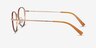 Kofu Brown Gold AcétateMontures de lunettes de vue d'EyeBuyDirect, Vue de Côté
