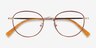 Kofu Brown Gold AcétateMontures de lunettes de vue d'EyeBuyDirect, Vue Rapprochée