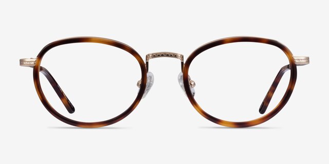 Myoko Tortoise Gold AcétateMontures de lunettes de vue d'EyeBuyDirect, Vue de Face