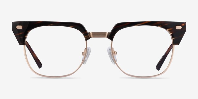 Nichibotsu Tortoise Gold AcetateEyeglass Frames from EyeBuyDirect, Front View