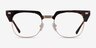 Nichibotsu Tortoise Gold AcetateEyeglass Frames from EyeBuyDirect, Front View