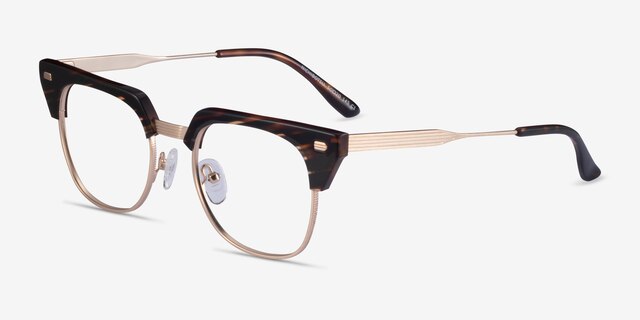Nichibotsu Tortoise Gold AcetateEyeglass Frames from EyeBuyDirect, Angle View