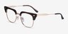 Nichibotsu Tortoise Gold AcetateEyeglass Frames from EyeBuyDirect, Angle View