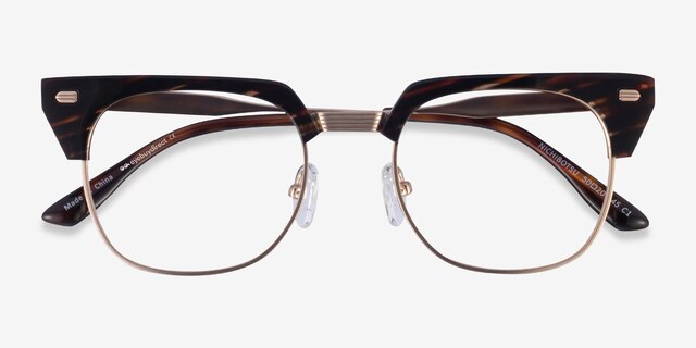Nichibotsu Tortoise Gold AcetateEyeglass Frames from EyeBuyDirect, Closed View