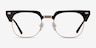 Nichibotsu Black Gold AcetateEyeglass Frames from EyeBuyDirect, Front View