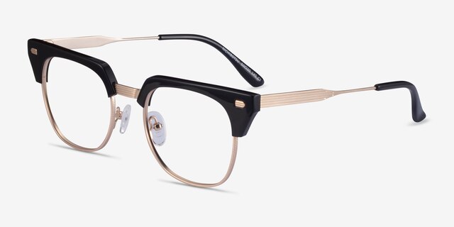 Nichibotsu Black Gold AcetateEyeglass Frames from EyeBuyDirect, Angle View