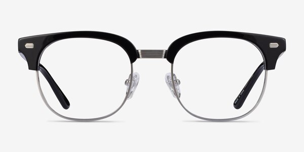 Komorebi Black Silver Acetate Eyeglass Frames