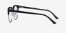 Komorebi Black Silver AcetateEyeglass Frames from EyeBuyDirect, Side View