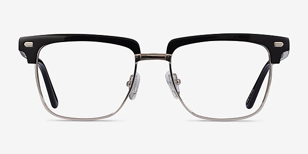 Murakami Black Silver Acetate Eyeglass Frames