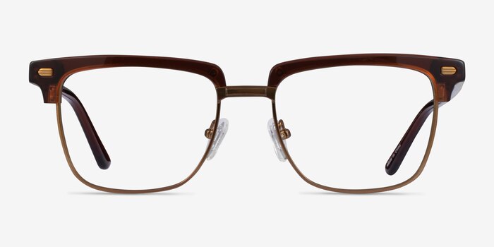 Murakami Clear Brown Bronze Acetate Eyeglass Frames from EyeBuyDirect