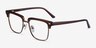 Murakami Clear Brown Bronze AcetateEyeglass Frames from EyeBuyDirect, Angle View