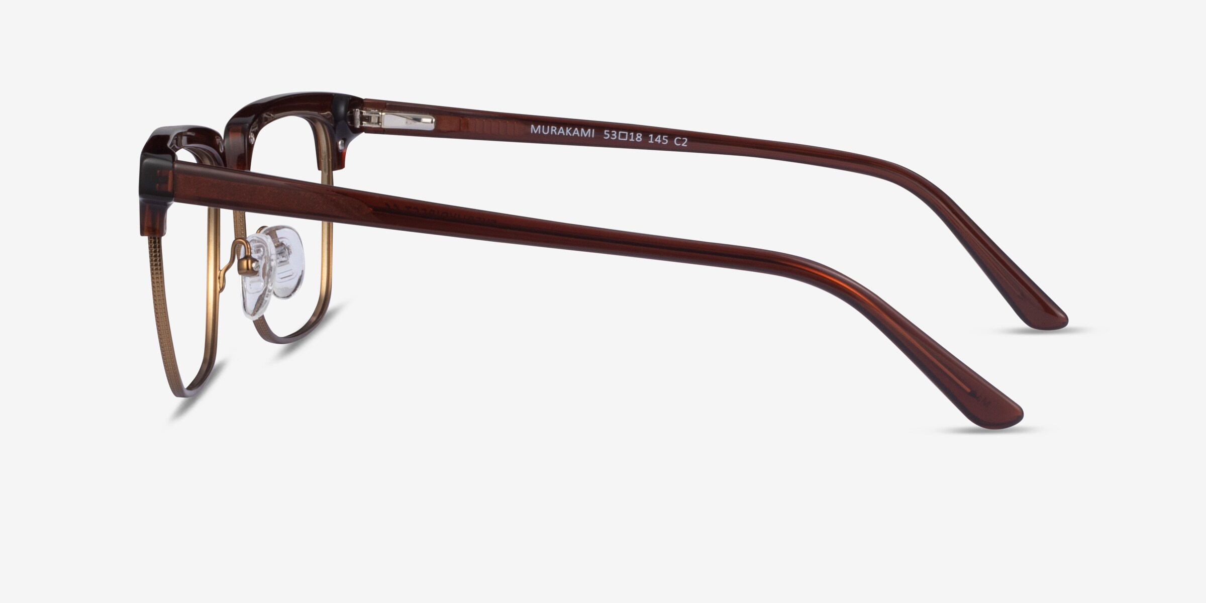 Murakami Browline Clear Brown Bronze Glasses for Men | Eyebuydirect