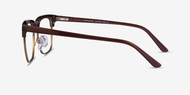 Murakami Clear Brown Bronze AcetateEyeglass Frames from EyeBuyDirect, Side View
