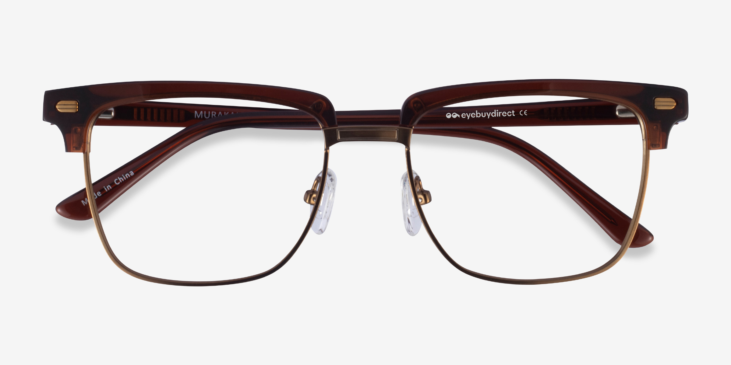 Murakami Browline Clear Brown Bronze Glasses for Men Eyebuydirect Canada