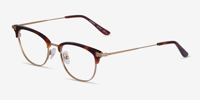 Fanfare Tortoise Bronze AcétateMontures de lunettes de vue d'EyeBuyDirect, Vue d'Angle