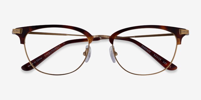 Fanfare Tortoise Bronze AcétateMontures de lunettes de vue d'EyeBuyDirect, Vue Rapprochée