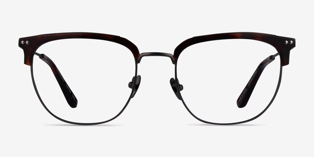 Cloudesley Tortoise Gunmetal AcetateEyeglass Frames from EyeBuyDirect, Front View