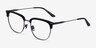 Cloudesley Black Gunmetal AcétateMontures de lunettes de vue d'EyeBuyDirect, Vue d'Angle