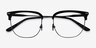 Cloudesley Black Gunmetal AcétateMontures de lunettes de vue d'EyeBuyDirect, Vue Rapprochée