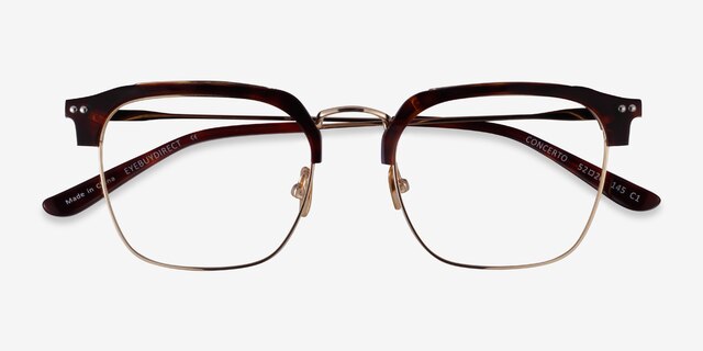 Concerto Tortoise Gold AcetateEyeglass Frames from EyeBuyDirect, Closed View