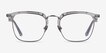 Concerto Clear Silver AcetateEyeglass Frames from EyeBuyDirect, Front View
