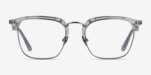 Concerto Clear Silver AcetateEyeglass Frames from EyeBuyDirect, Front View