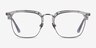 Concerto Clear Silver AcetateEyeglass Frames from EyeBuyDirect, Front View