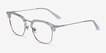 Concerto Clear Silver AcetateEyeglass Frames from EyeBuyDirect, Angle View