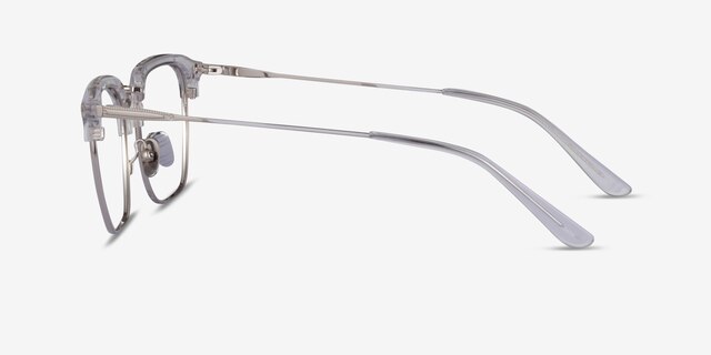 Concerto Clear Silver AcetateEyeglass Frames from EyeBuyDirect, Side View