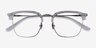 Concerto Clear Silver AcetateEyeglass Frames from EyeBuyDirect, Closed View