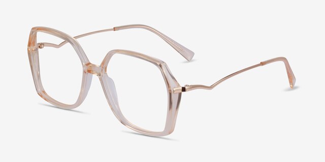 Ellipse Clear Yellow AcetateEyeglass Frames from EyeBuyDirect, Angle View