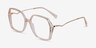 Ellipse Clear Yellow AcetateEyeglass Frames from EyeBuyDirect, Angle View