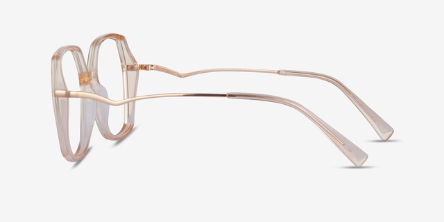 Ellipse Clear Yellow AcetateEyeglass Frames from EyeBuyDirect, Side View