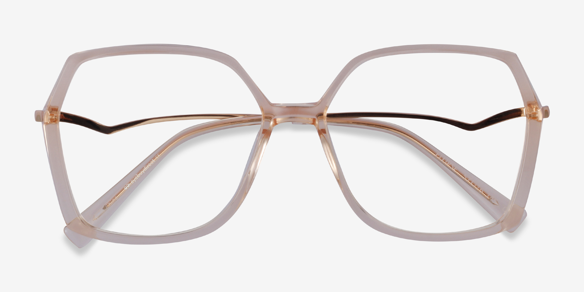 Ellipse Geometric Clear Yellow Glasses for Women | Eyebuydirect