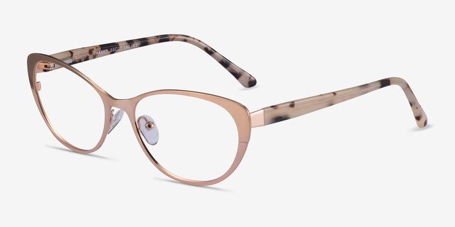 Thames Rose Gold AcetateEyeglass Frames from EyeBuyDirect, Angle View
