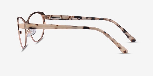 Thames Rose Gold AcetateEyeglass Frames from EyeBuyDirect, Side View