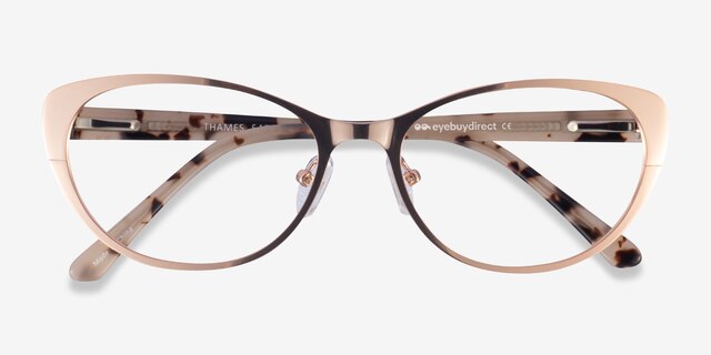 Thames Rose Gold AcetateEyeglass Frames from EyeBuyDirect, Closed View