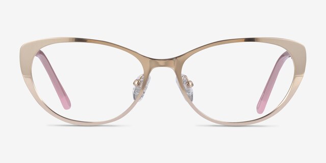 Thames Gold AcetateEyeglass Frames from EyeBuyDirect, Front View
