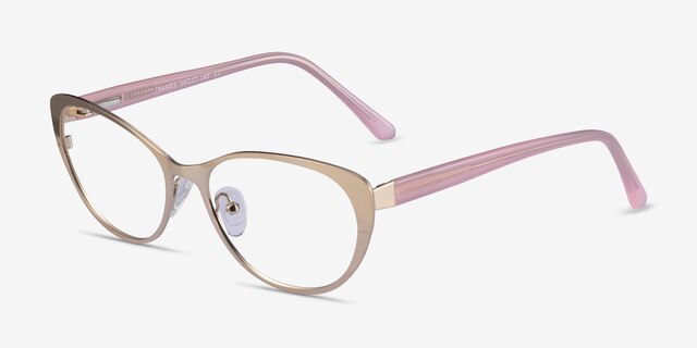 Thames Gold AcetateEyeglass Frames from EyeBuyDirect, Angle View