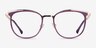 Moving Clear Purple Gold AcétateMontures de lunettes de vue d'EyeBuyDirect, Vue de Face