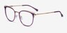 Moving Clear Purple Gold AcétateMontures de lunettes de vue d'EyeBuyDirect, Vue d'Angle