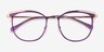 Moving Clear Purple Gold AcétateMontures de lunettes de vue d'EyeBuyDirect, Vue Rapprochée