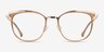 Moving Clear Yellow Gold AcetateEyeglass Frames from EyeBuyDirect, Front View
