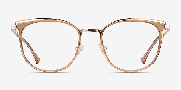 Moving Clear Yellow Gold Acetate Eyeglass Frames