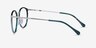 Light Teal Silver AcetateEyeglass Frames from EyeBuyDirect, Side View