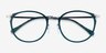 Light Teal Silver AcetateEyeglass Frames from EyeBuyDirect, Closed View