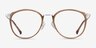 Light Clear Brown Silver AcetateEyeglass Frames from EyeBuyDirect, Front View
